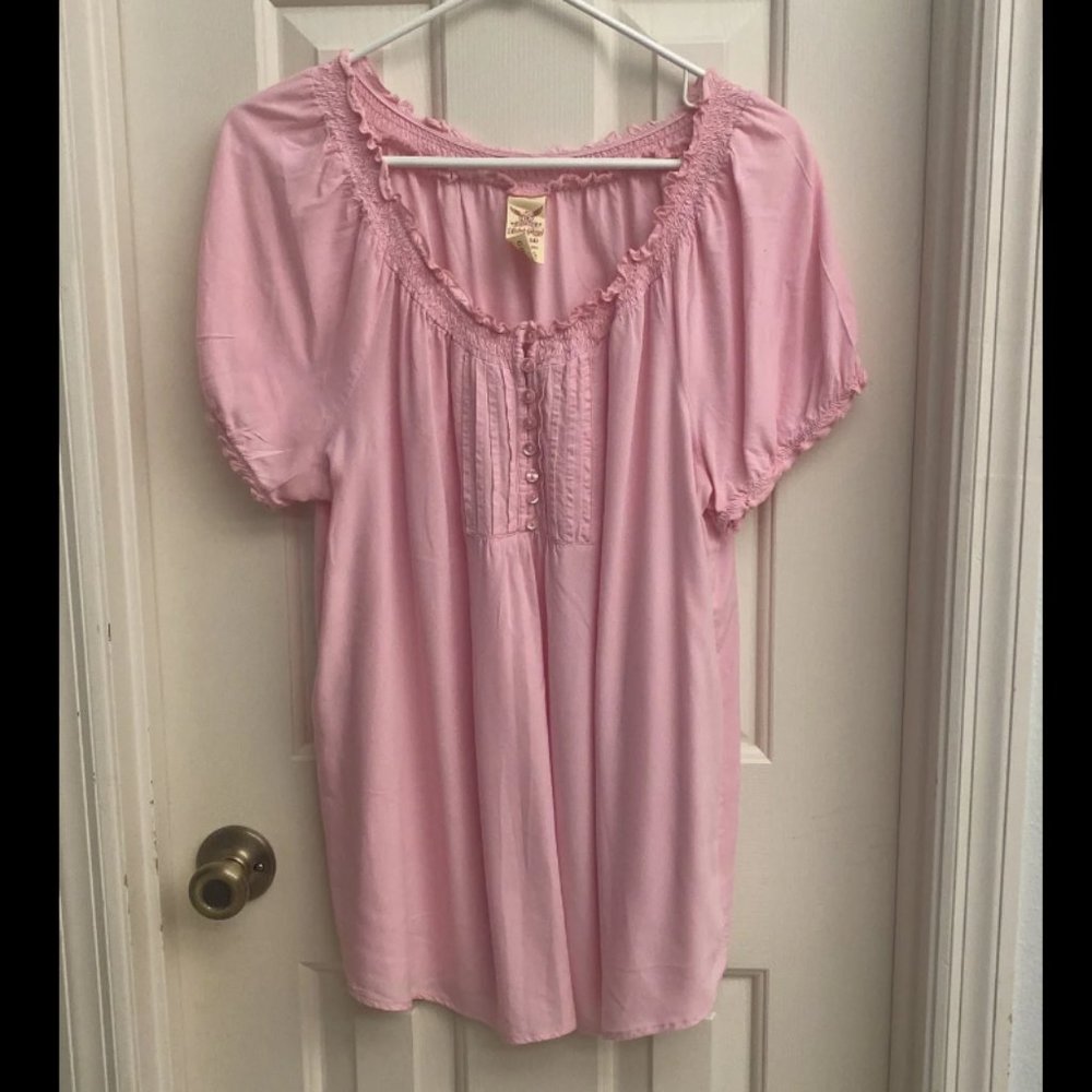 Faded Glory peasant blouse pretty pink